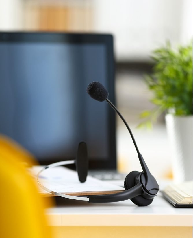 Caller headset