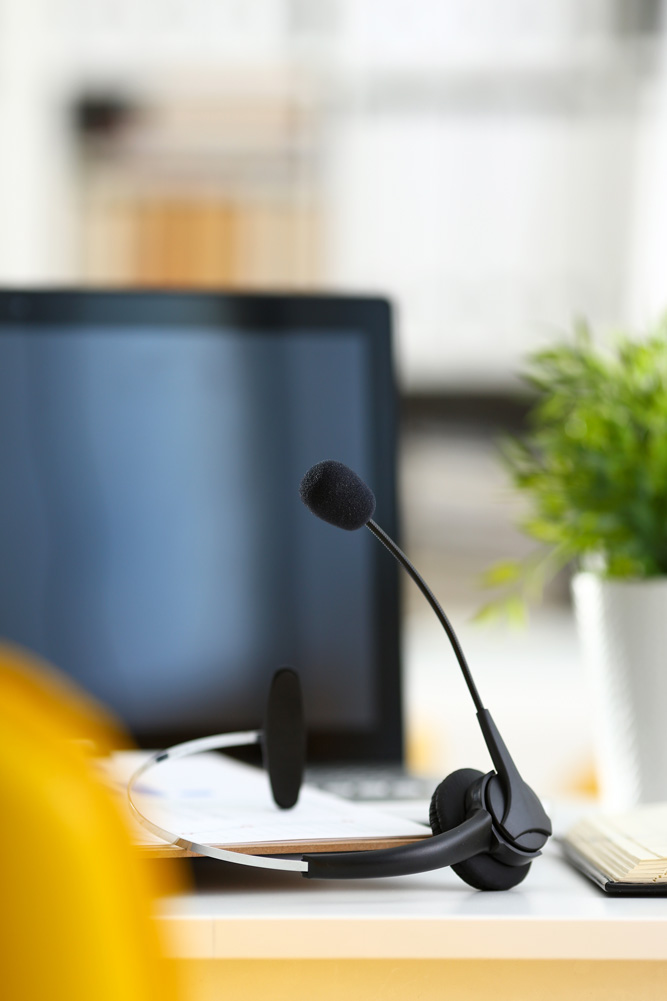 Caller headset